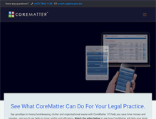 Tablet Screenshot of corematter.biz